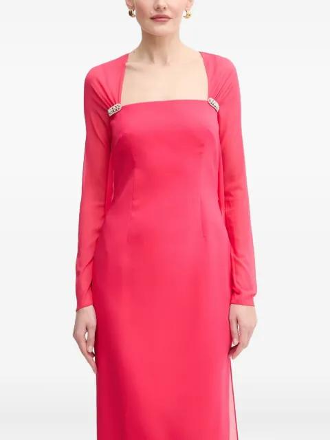 crystal-embellished long-sleeve midi dress by LUISA SPAGNOLI