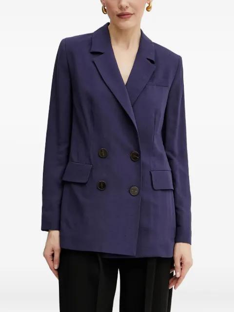 double-breasted button blazer by LUISA SPAGNOLI
