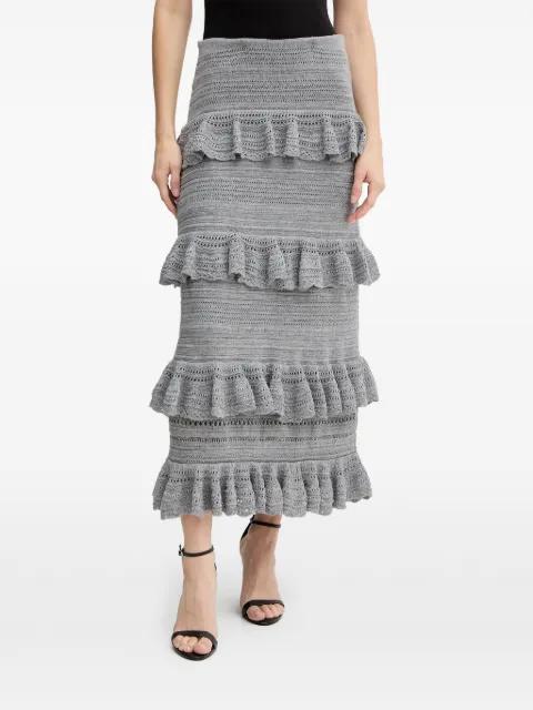 ruffled midi skirt by LUISA SPAGNOLI