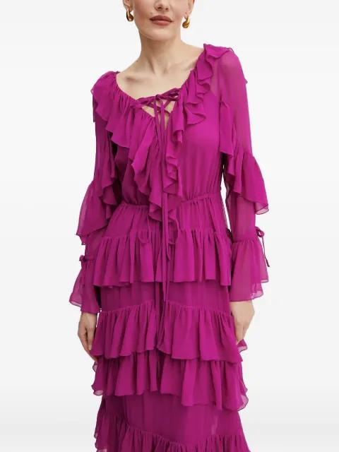 ruffled tiered maxi dress by LUISA SPAGNOLI