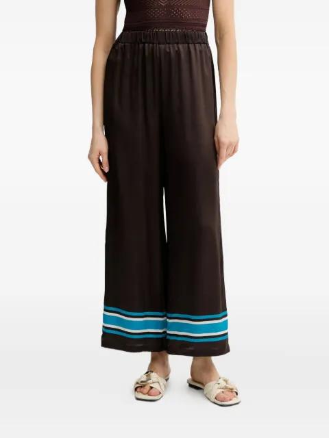 satin stripe-detail trousers by LUISA SPAGNOLI