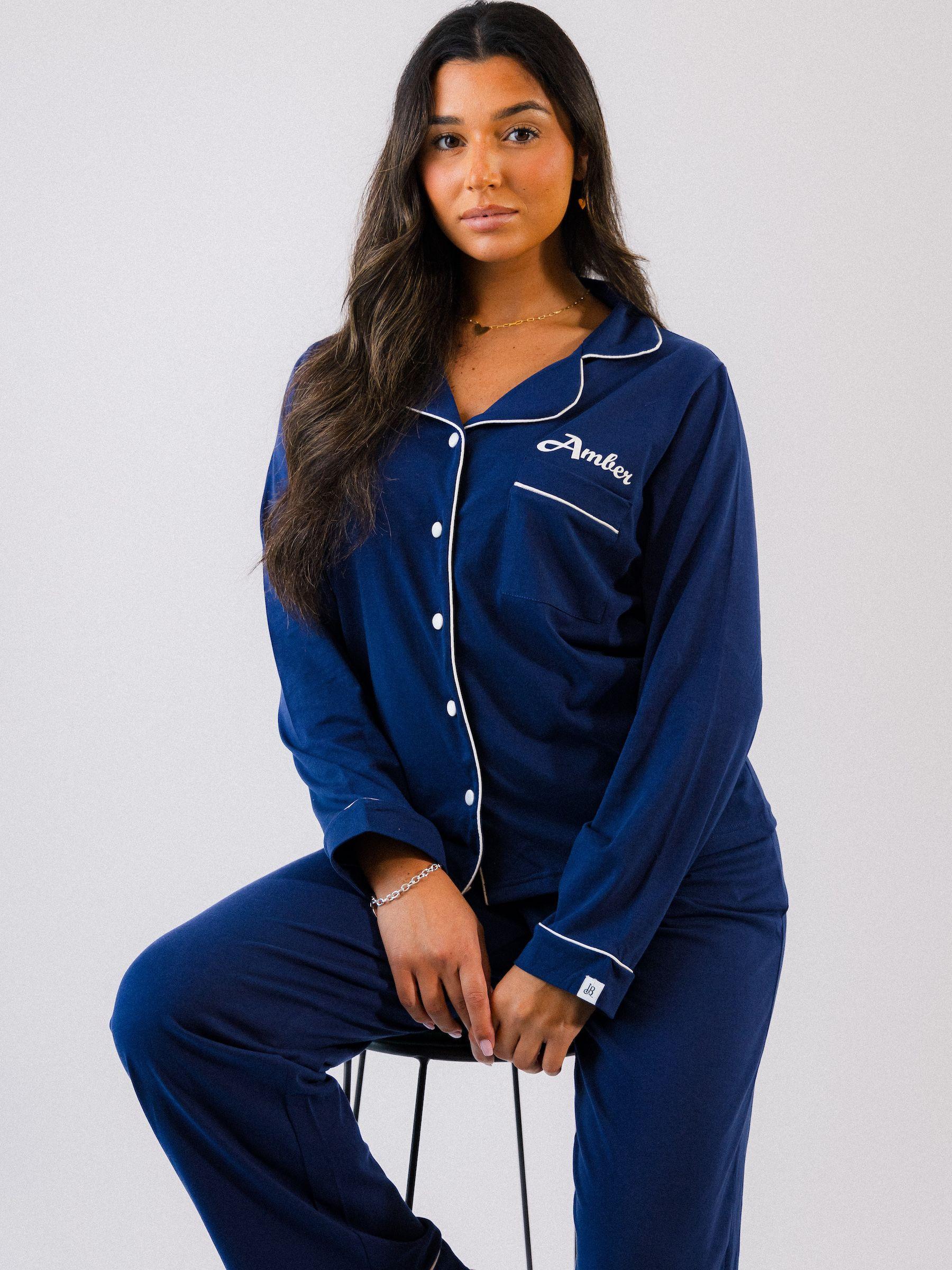 Personalised Jersey Long Pyjamas by LULABAY