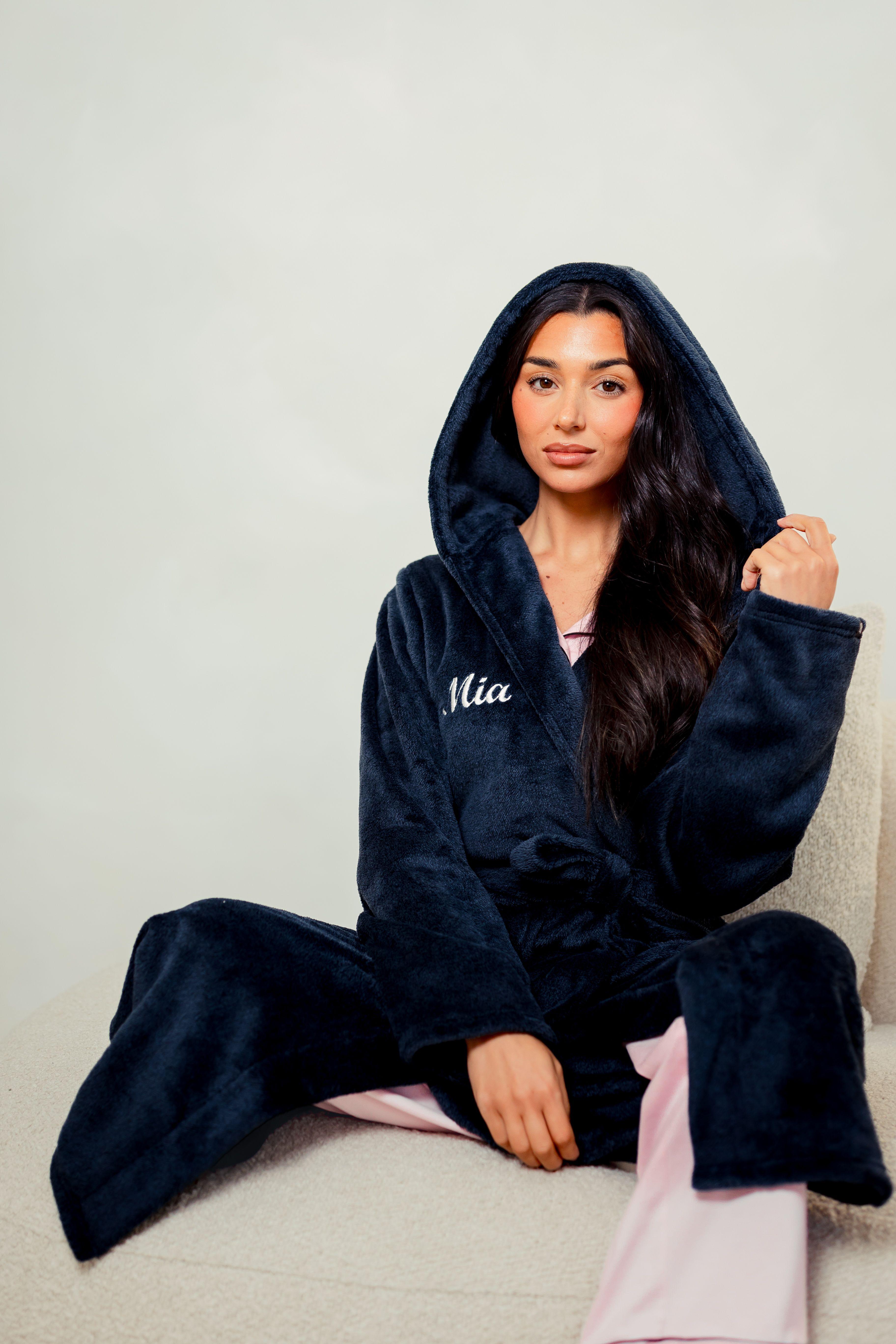 Personalised Two Tone Dressing Gown by LULABAY