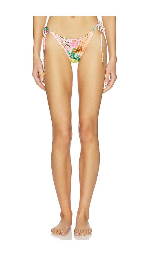 Luli Fama Crystallized Seamless Ruched Bottoms in Pink,Green by LULI FAMA