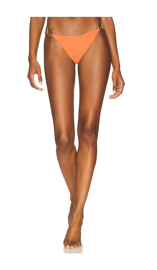 Luli Fama Ring Brazilian Bikini Bottom in Tangerine by LULI FAMA