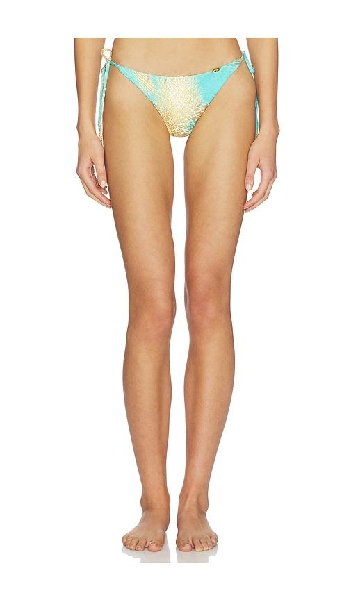 Luli Fama Seamless Wavy Ruched Back Bottoms in Blue by LULI FAMA