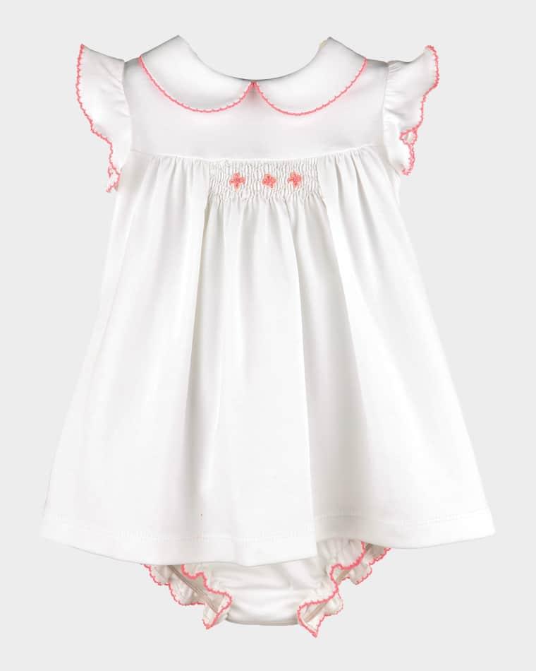 Girl's Summer Home Embroidered Float & Bloomers Set, Size NB-9M by LULI&ME