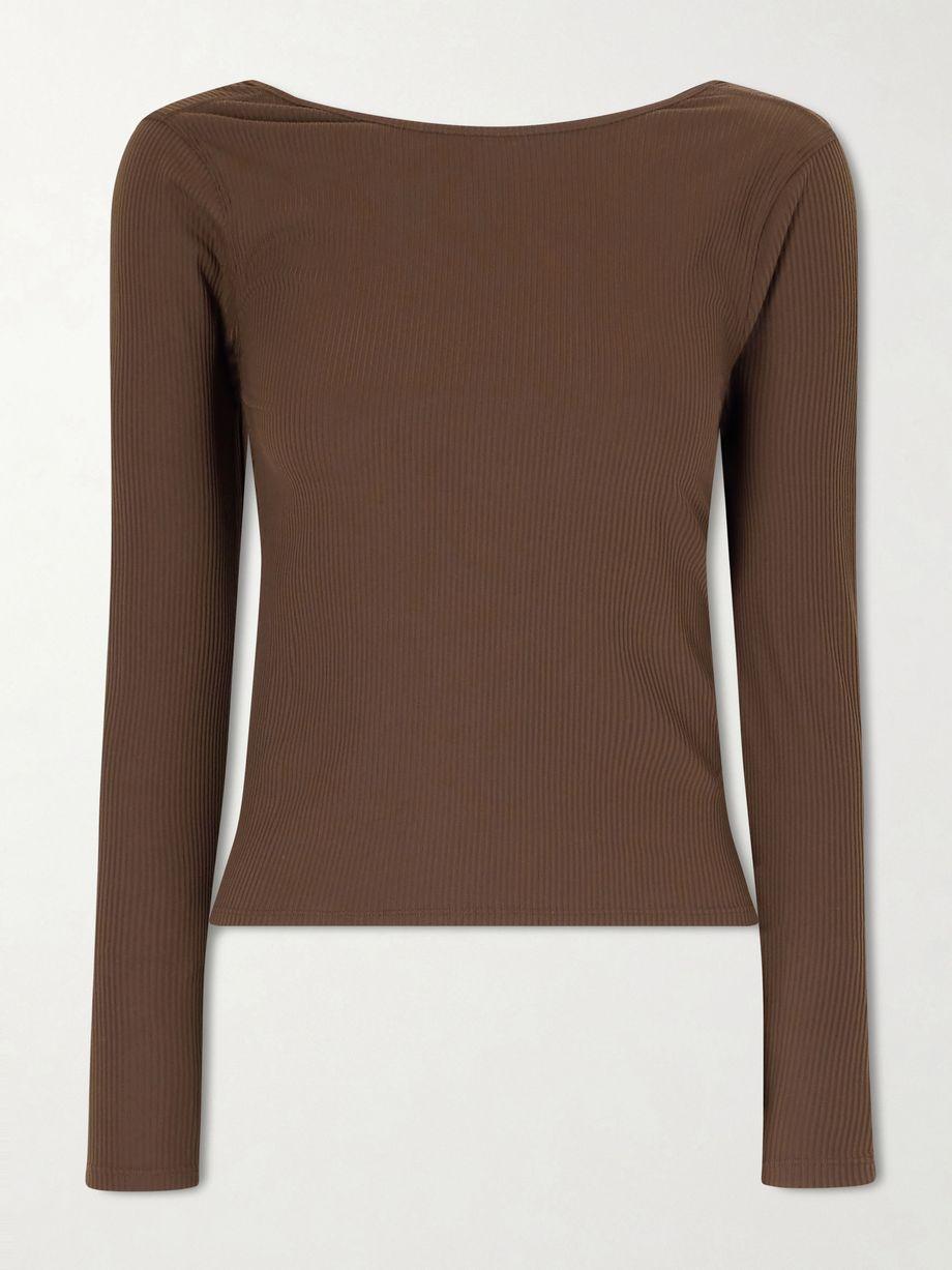 Ribbed Scoop-Back Yoga Long-Sleeve Shirt by LULULEMON