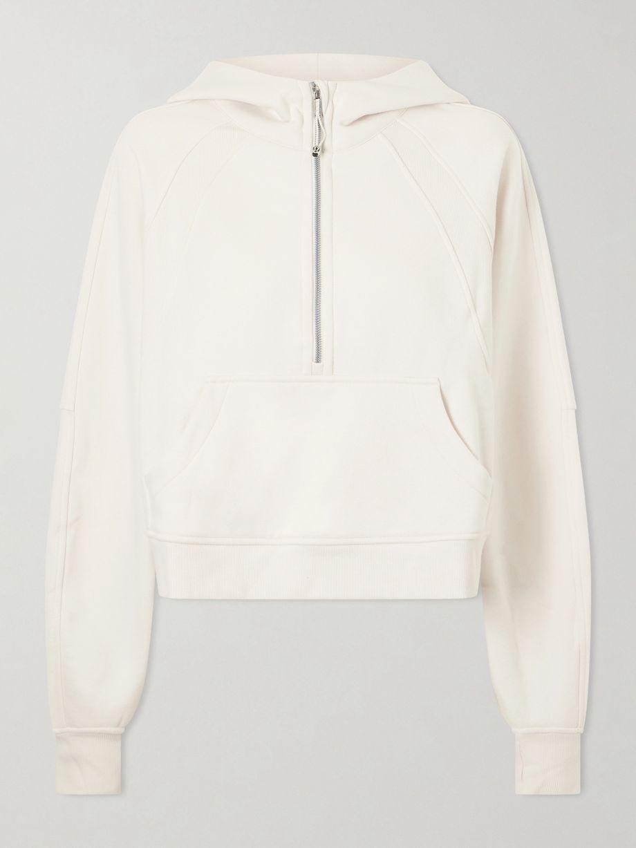Scuba cropped cotton-blend half-zip hoodie by LULULEMON