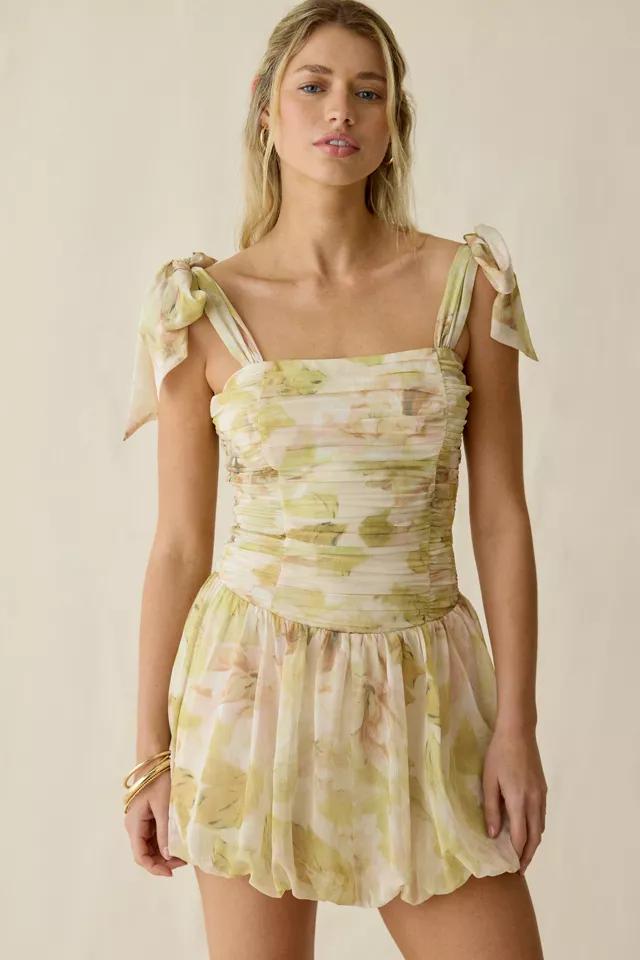 Lulus Skylar Bow Shoulder Bubble Hem Mini Dress by LULUS