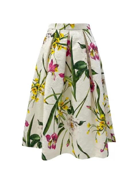 Aline T Jardin floral-print jacquard-knit midi skirt by LUNATICA MILANO