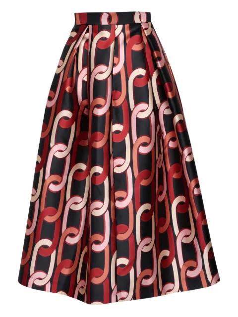 chain-print pleated skirt by LUNATICA MILANO