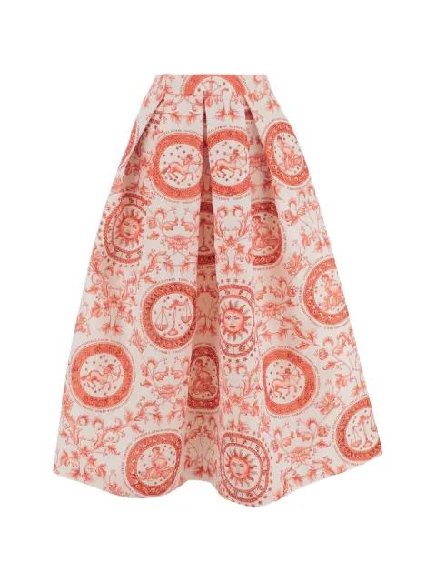 flared fantasy-print skirt by LUNATICA MILANO