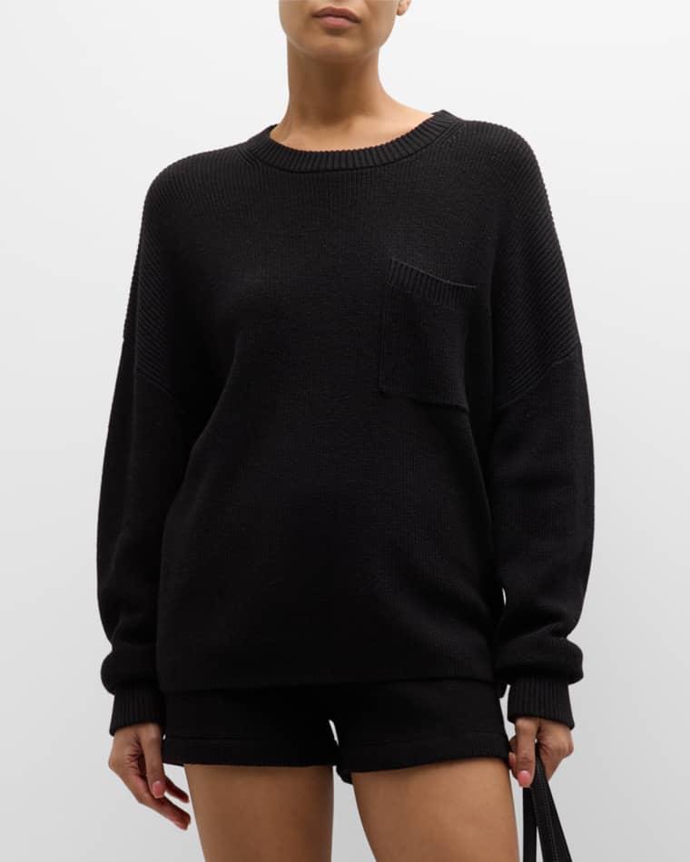 Sara Knit Crewneck Pocket Sweater by LUNE ACTIVE