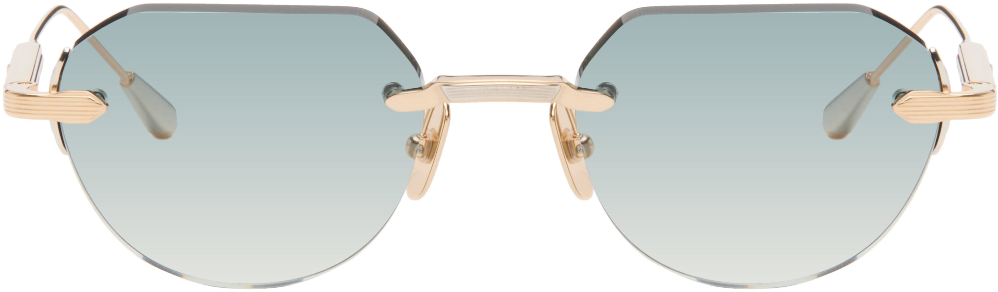 Gold Grand Prix Sunglasses by LUNETTERIE GENERALE