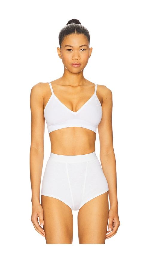 LUNYA Seamless Bare Bralette in White by LUNYA