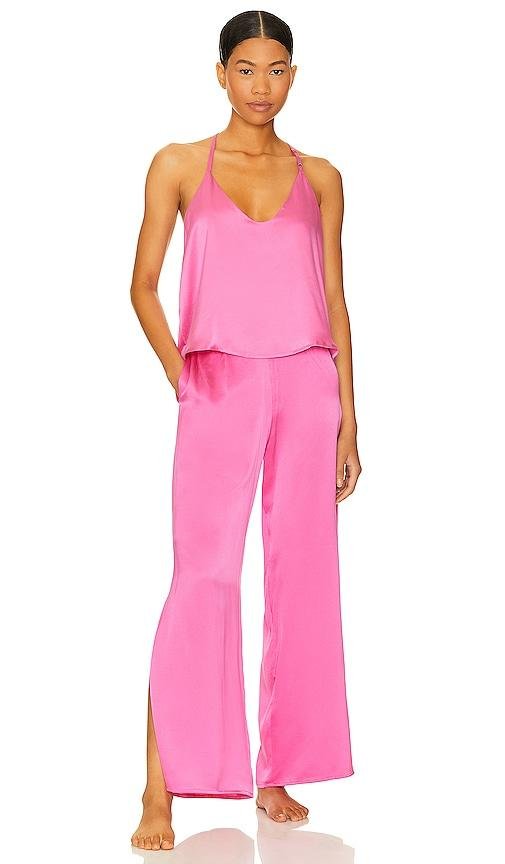 LUNYA Washable Silk Cami Pant Set in Pink by LUNYA
