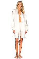 LUNYA Washable Silk Robe in White by LUNYA