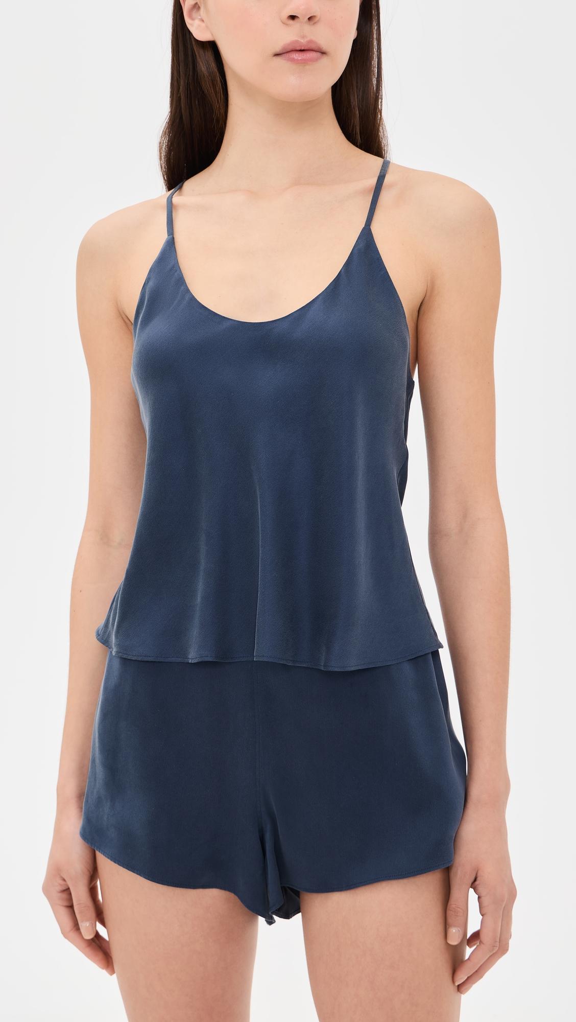 Washable Silk Bias Cami Short Set by LUNYA
