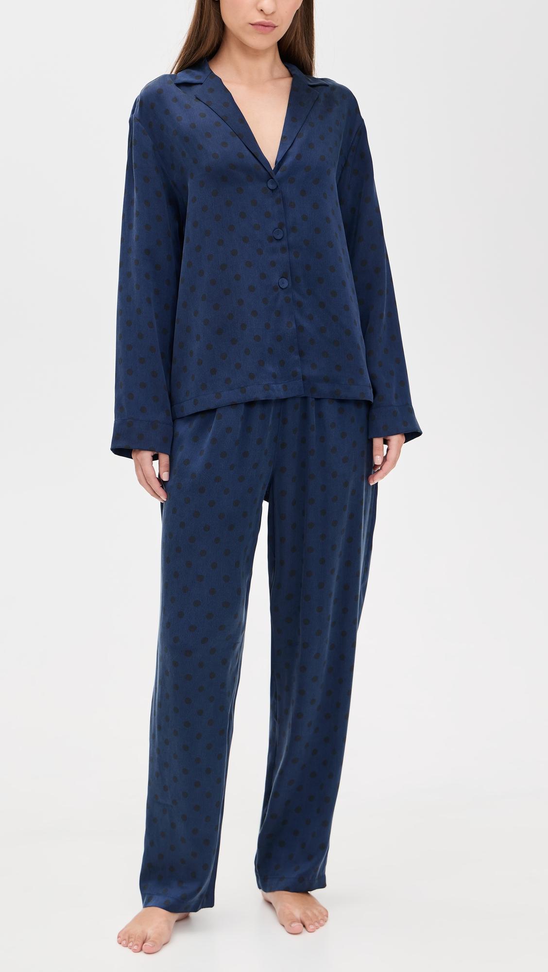 Washable Silk Long Sleeve Shirt and Pants Set by LUNYA