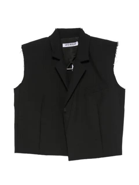 Smoking frayed-edge gilet by LUTZ HUELLE