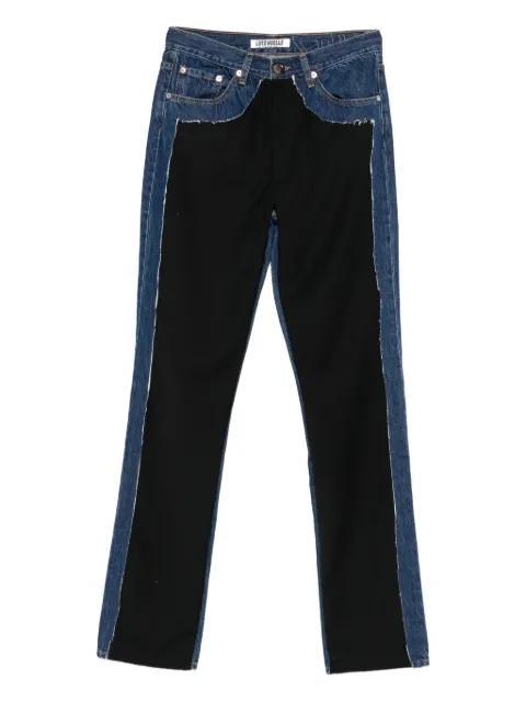 denim panelled straight-leg jeans by LUTZ HUELLE