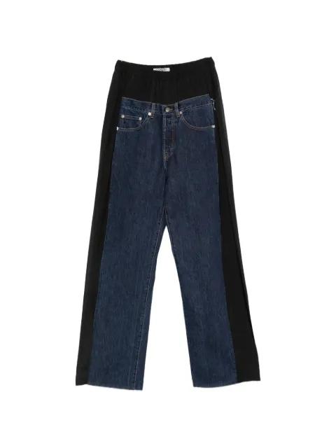 layered-panel jeans by LUTZ HUELLE