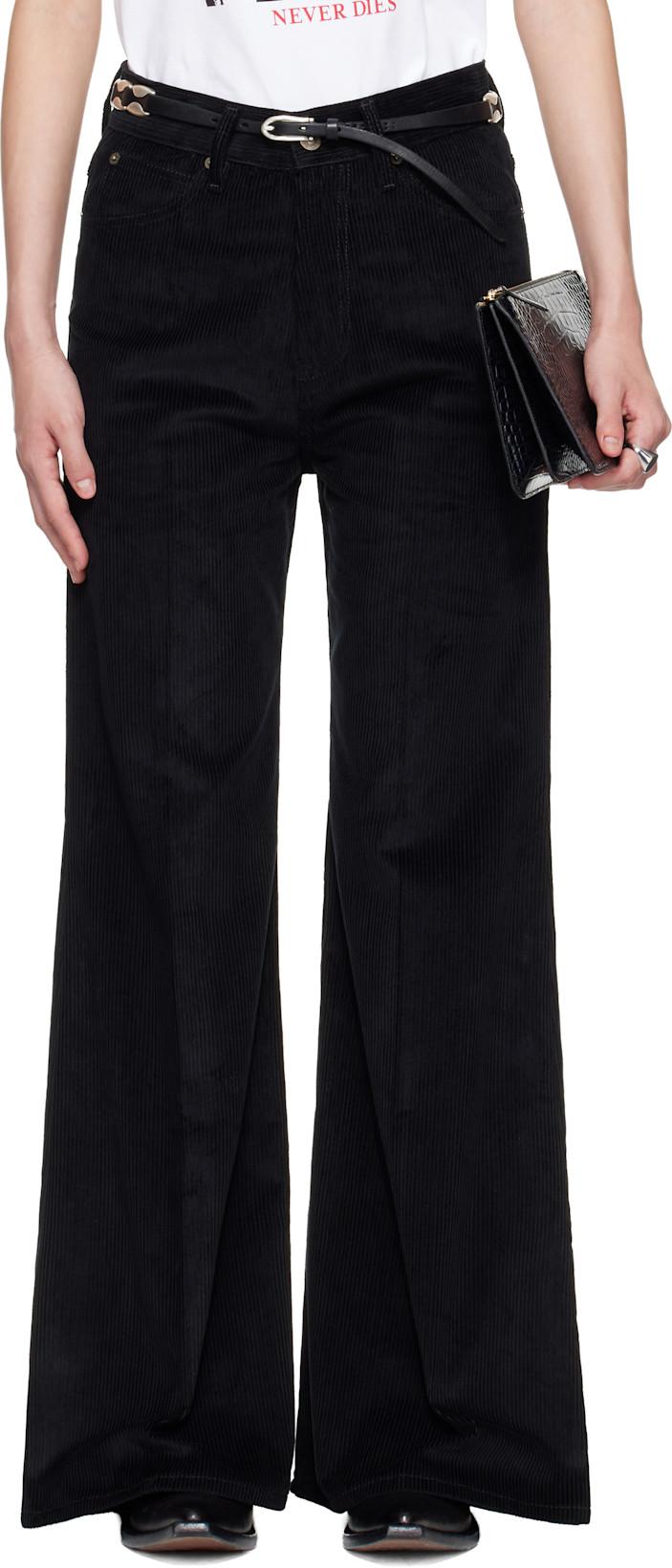 BRUCE LEE x LỰU ĐẠN Black Motel Trousers by LU'U DAN