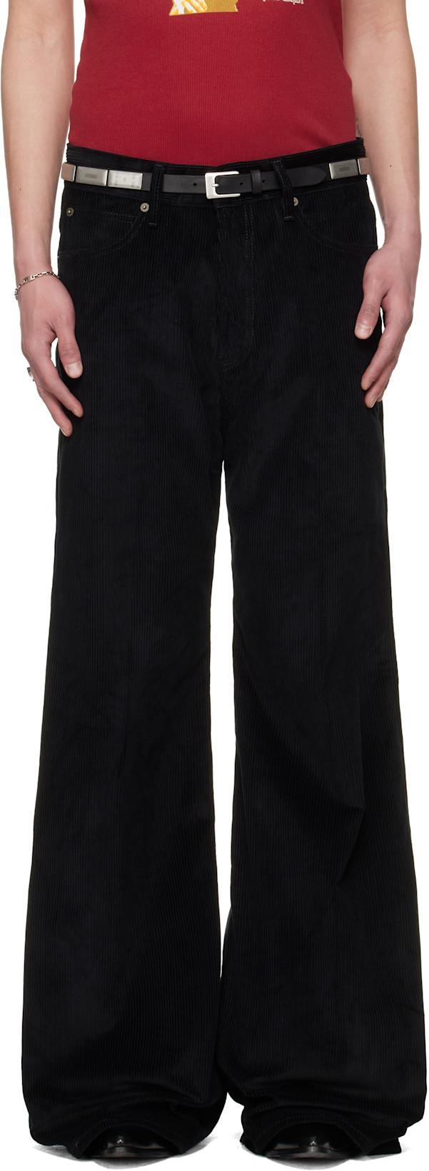 BRUCE LEE x LỰU ĐẠN Black Motel Trousers by LU'U DAN