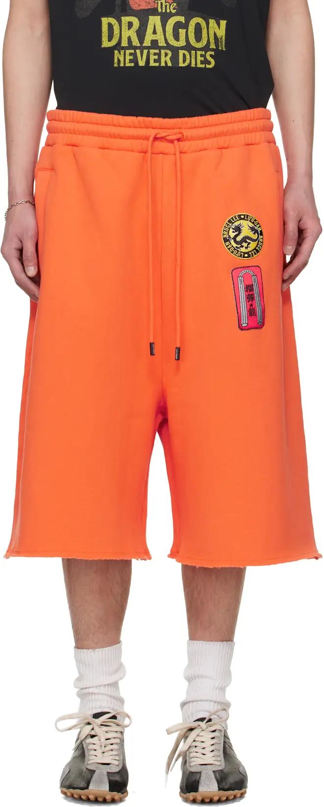 BRUCE LEE x LỰU ĐẠN Orange Zoku Shorts by LU'U DAN