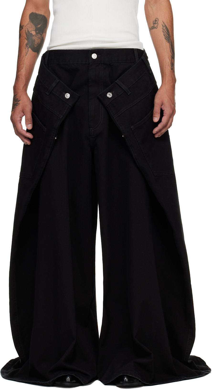 Black Maxi x Maxi x Maxi Jeans by LU'U DAN