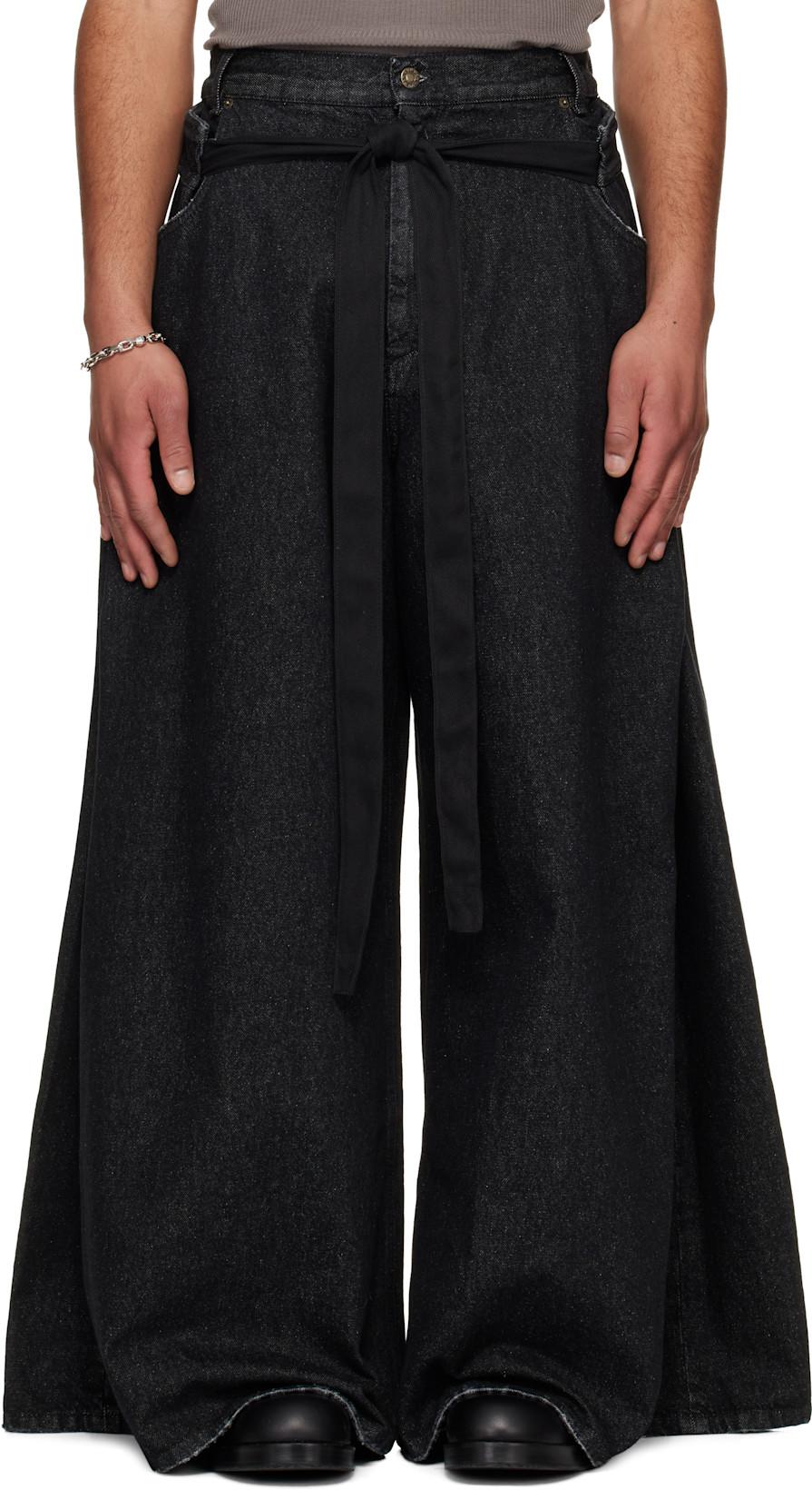 Black Tie Maxi Jeans by LU'U DAN