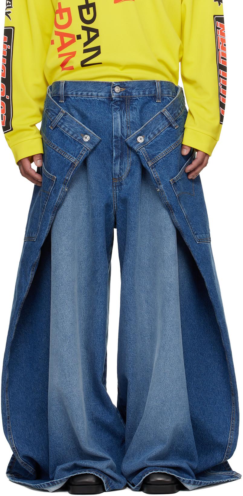Blue Maxi x Maxi x Maxi Jeans by LU'U DAN
