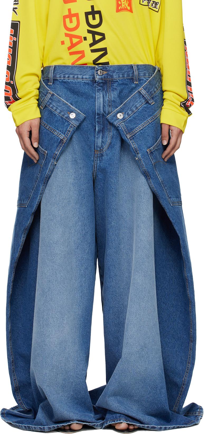 Blue Maxi x Maxi x Maxi Jeans by LU'U DAN