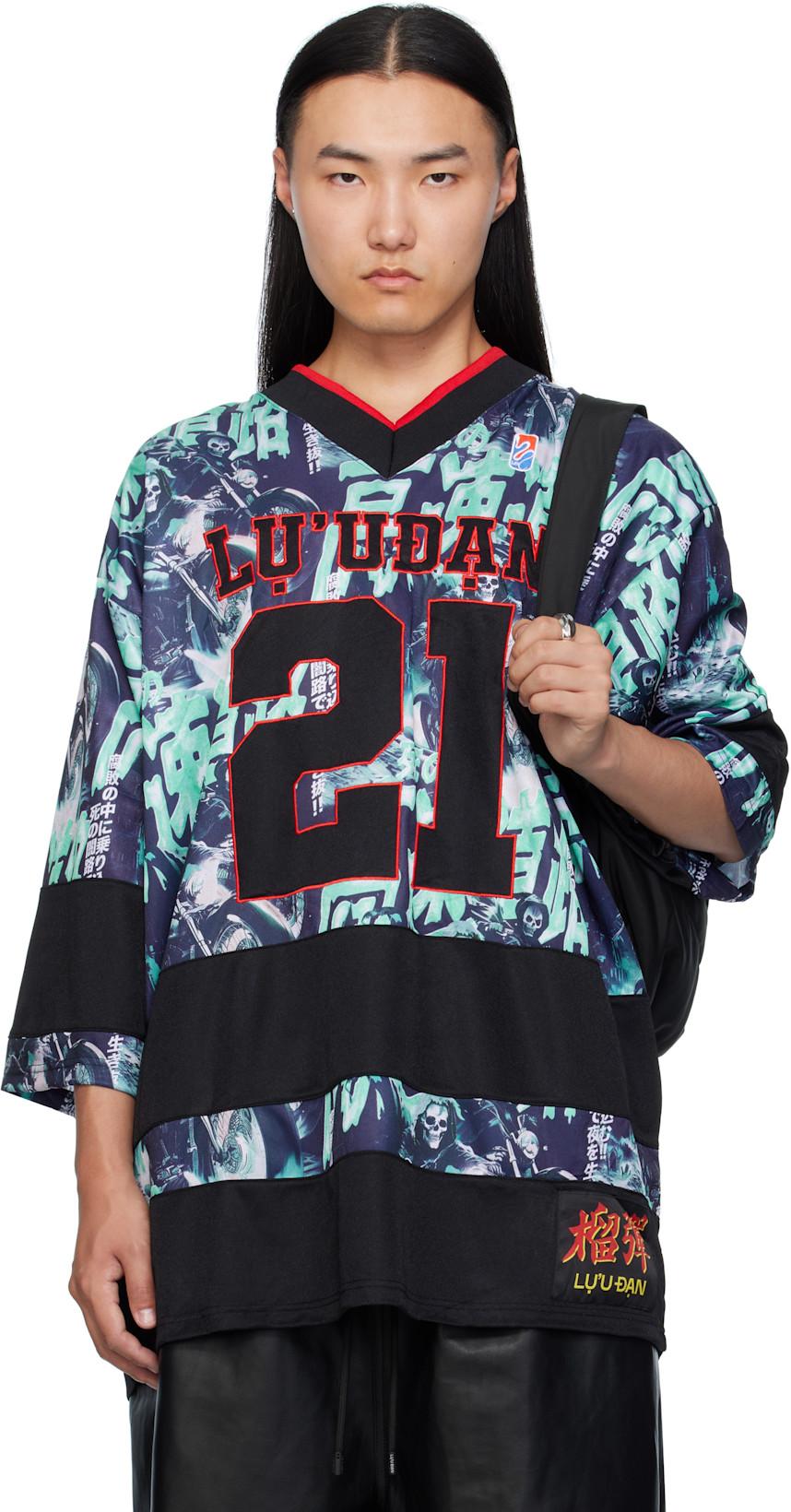 Multicolor Hockey L-D T-shirt by LU'U DAN
