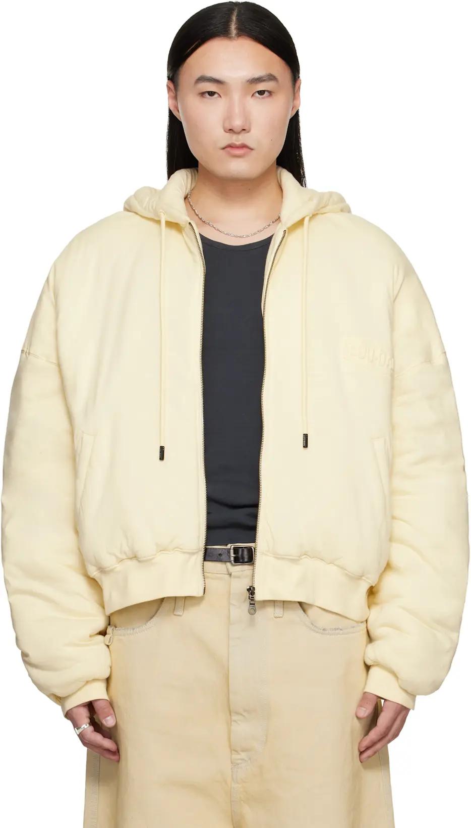 Off-White Wadded Hoodie by LU'U DAN