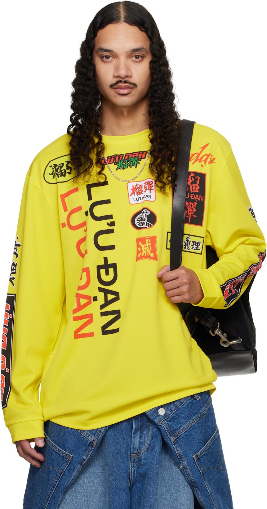 Yellow Oversized Long Sleeve T-shirt by LU'U DAN