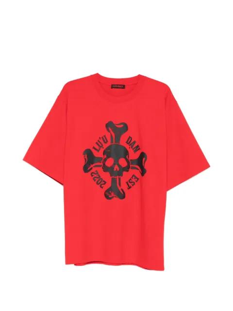 skull-print T-shirt by LUU DAN