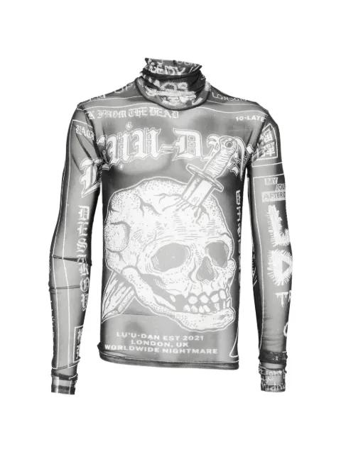 skull-print T-shirt by LUU DAN