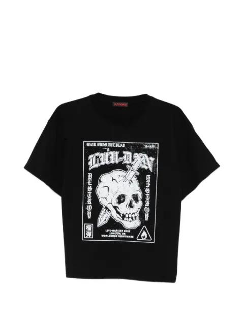 skull-print T-shirt by LUU DAN