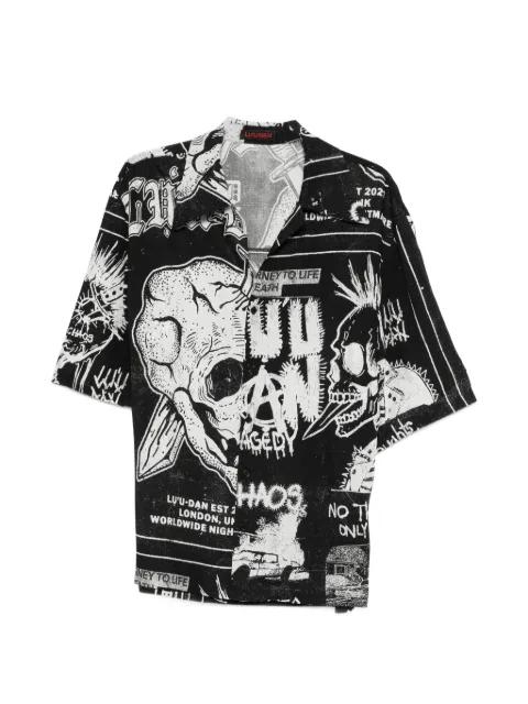 skull-print shirt by LUU DAN