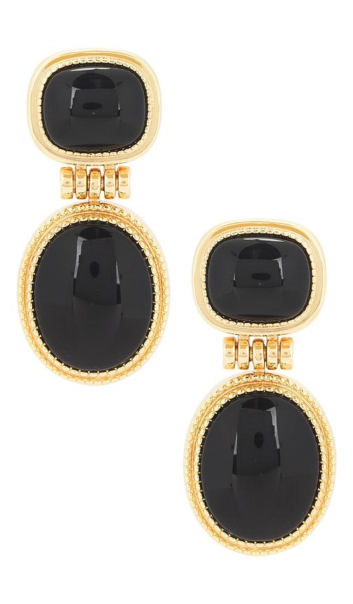 Luv AJ Midnight Mesa Drop Studs in Black by LUV AJ