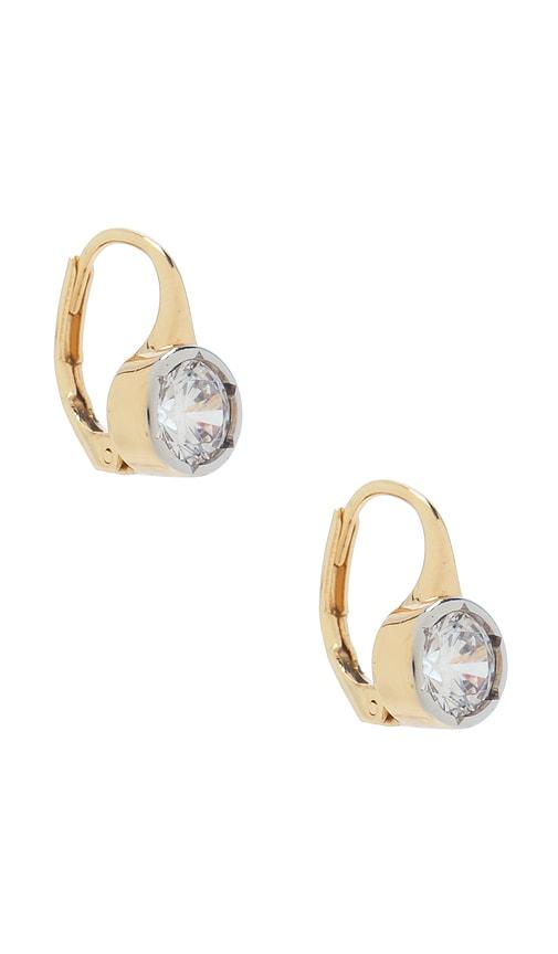 Luv AJ The Marais Hook Earrings in Metallic Gold by LUV AJ