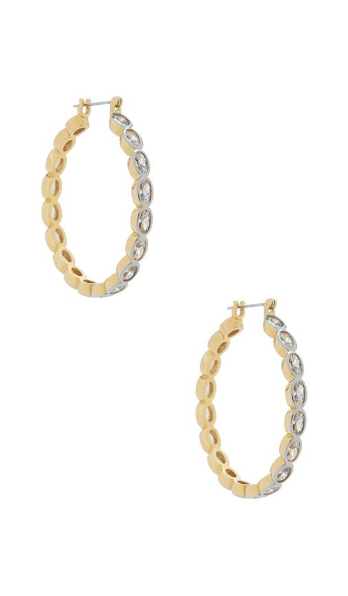 Luv AJ The Palais Eternity Hoops in Metallic Gold by LUV AJ