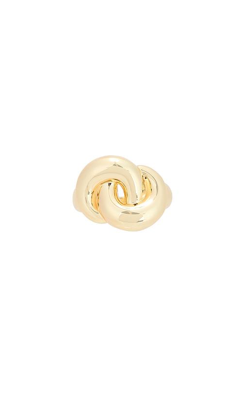 Luv AJ The Solstice Knot Ring in Metallic Gold by LUV AJ