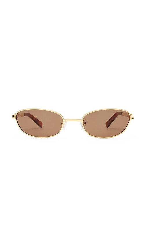 Luv Lou The Brooklyn Sunglasses in Metallic Gold by LUV LOU