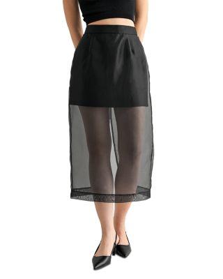 Organza Midi Skirt by LUVEE