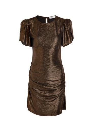 Como metallic jersey mini dress by LUXE DE VALENTINA