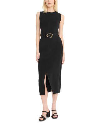 Sleeveless Belted Dress by LUXELY