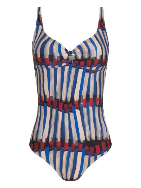 striped printed swimsuit by LYGIA&NANNY